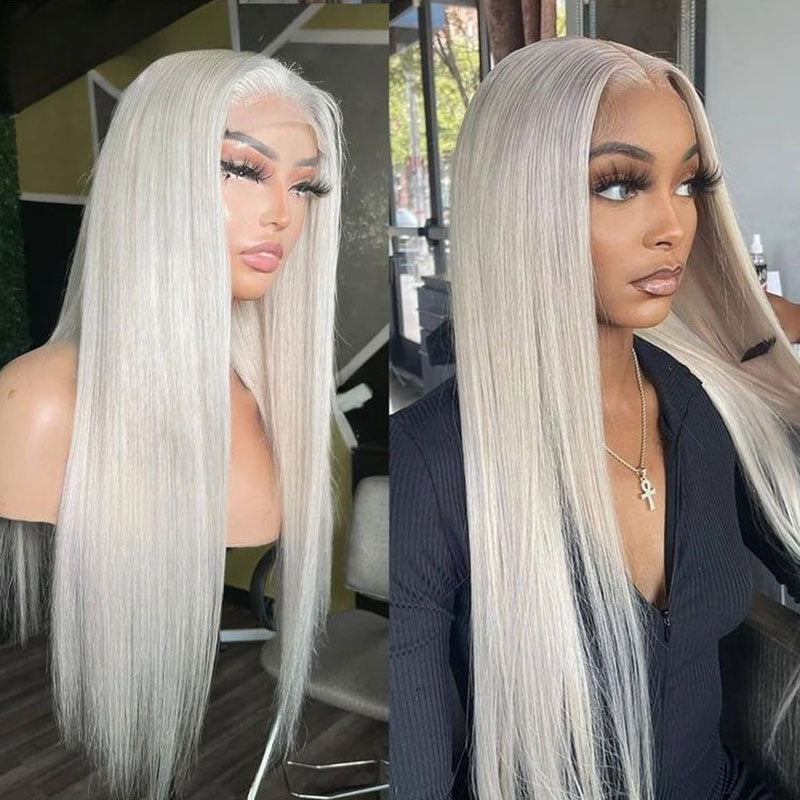 13x4 13x6 HD Lace Platinum Blonde Silky Straight 10A Grade Cuticle Aligned Virgin Human Hair Wig